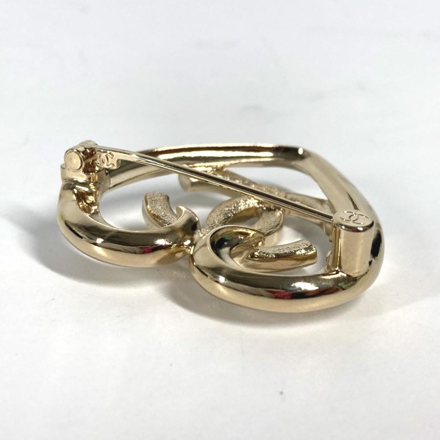 未使用 CHANEL シャネル CC ココマーク ハート ラインストーン アクセサリー P23C ブローチ ゴールド レディース【中古】 | CHANEL | 03