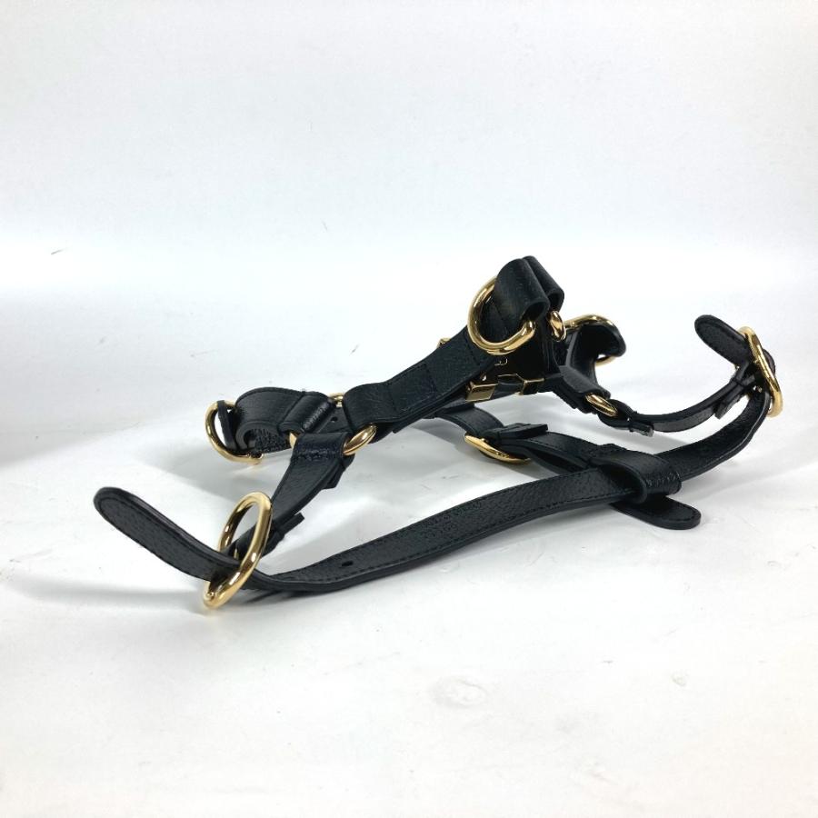 GUCCI グッチ 692963 スモール ペット ハーネス 犬 グッズ お散歩 ワンちゃん ドッグ DOG GG 雑貨 ブラック ユニセックス【中古】 | GUCCI | 01