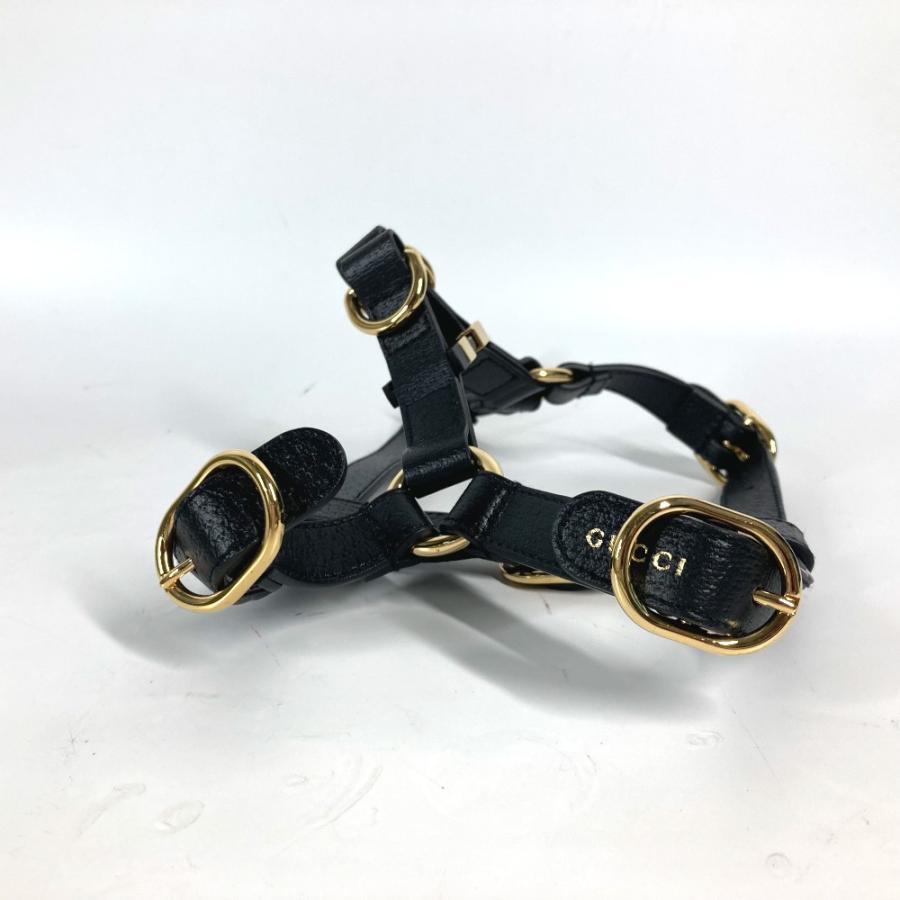GUCCI グッチ 692963 スモール ペット ハーネス 犬 グッズ お散歩 ワンちゃん ドッグ DOG GG 雑貨 ブラック ユニセックス【中古】 | GUCCI | 02