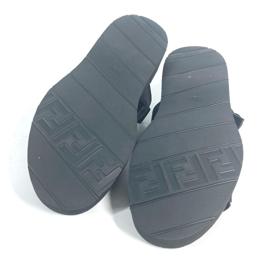 FENDI フェンディ 7X1377 ズッカ 靴 シューズ ベルト ストラップ サンダル ブラック メンズ【中古】 | FENDI | 07