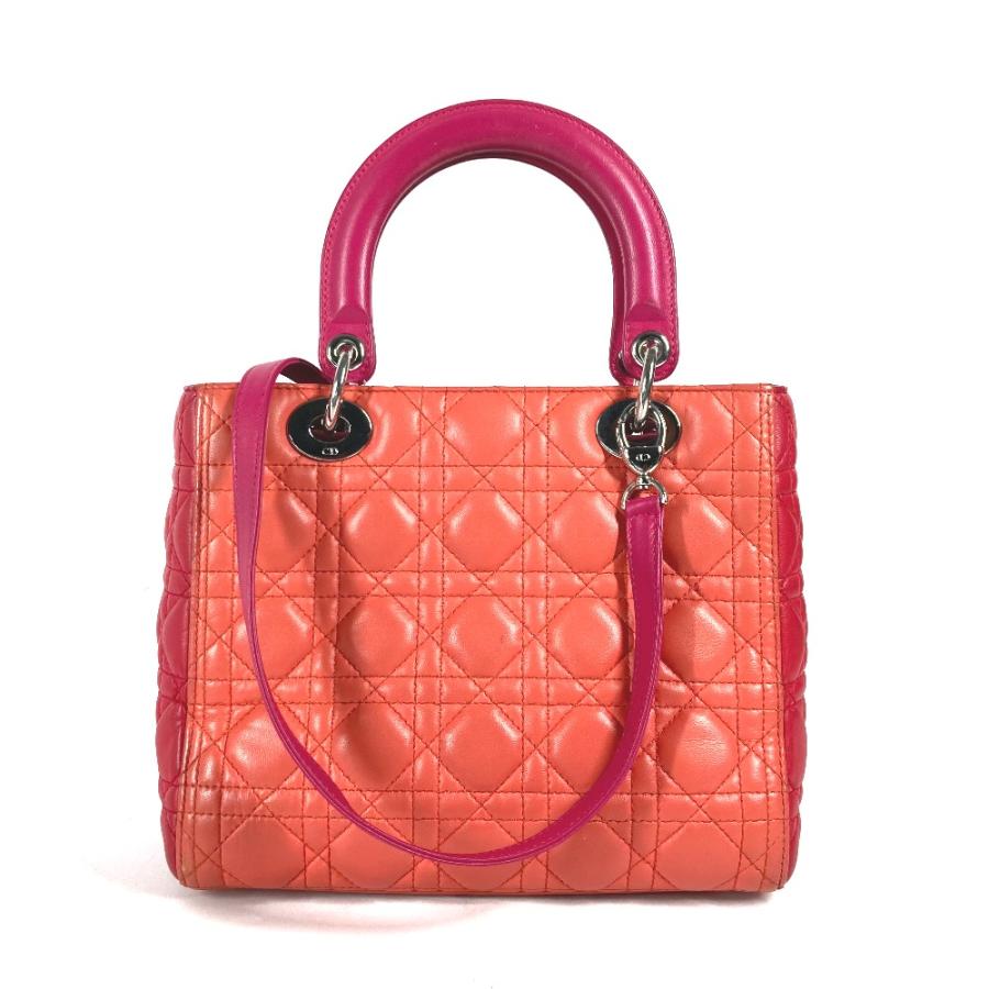 Dior ディオール レディディオール Ladydior トートバッグ カバン ショルダーバッグ 2WAYバッグ トリコロールカラー ピンク【中古】 |  | 01