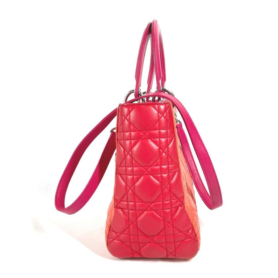 Dior ディオール レディディオール Ladydior トートバッグ カバン ショルダーバッグ 2WAYバッグ トリコロールカラー ピンク【中古】 |  | 02