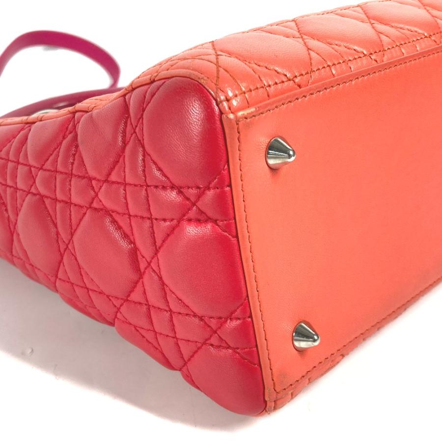 Dior ディオール レディディオール Ladydior トートバッグ カバン ショルダーバッグ 2WAYバッグ トリコロールカラー ピンク【中古】 |  | 05