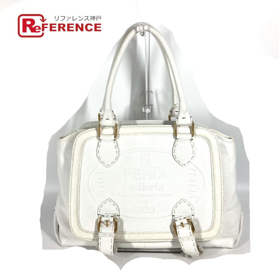 FENDI フェンディ 8BN167 セレリア ロゴ カバン 肩掛け トートバッグ 馬  ショルダーバッグ ホワイト レディース【中古】 | FENDI