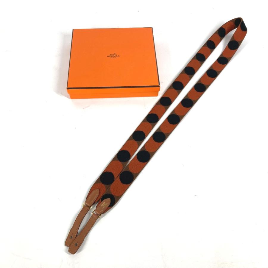 未使用 HERMES エルメス バンドリエール サングル フリッパーボール 25mm ショルダーストラップ オレンジ レディース【中古】 | HERMES | 06