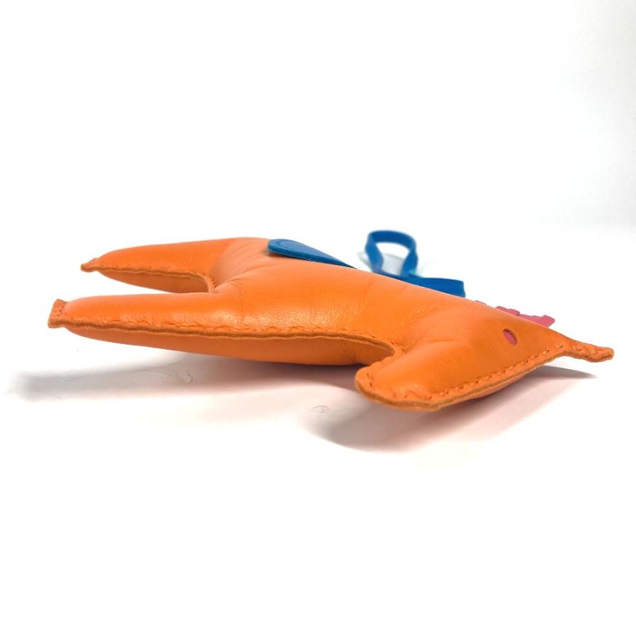 美品 HERMES エルメス ロデオGM キーホルダー バッグチャーム チャーム ブルー レディース【中古】 | HERMES | 02