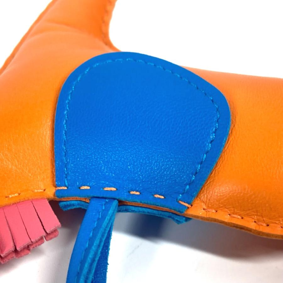 美品 HERMES エルメス ロデオGM キーホルダー バッグチャーム チャーム ブルー レディース【中古】 | HERMES | 04