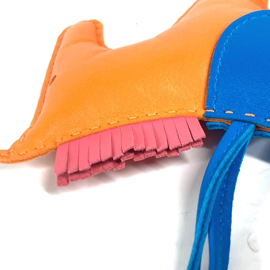 美品 HERMES エルメス ロデオGM キーホルダー バッグチャーム チャーム ブルー レディース【中古】 | HERMES | 06