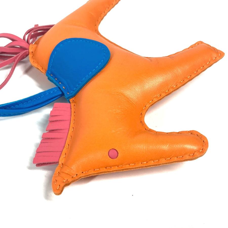 美品 HERMES エルメス ロデオGM キーホルダー バッグチャーム チャーム ブルー レディース【中古】 | HERMES | 07