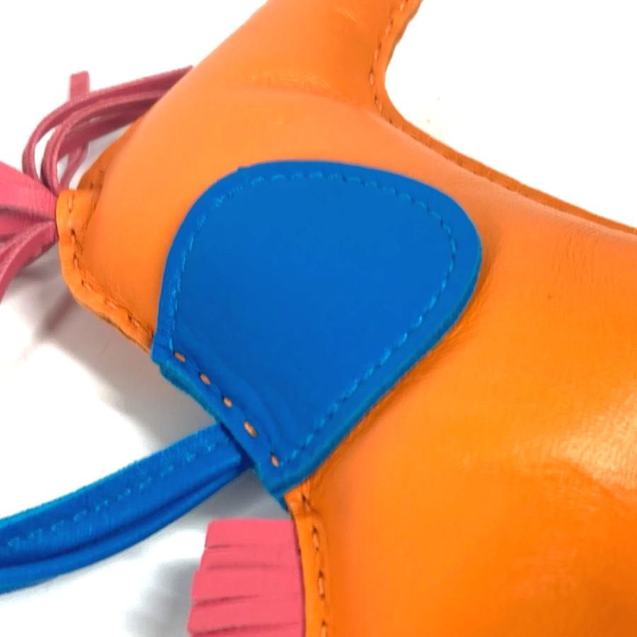 美品 HERMES エルメス ロデオGM キーホルダー バッグチャーム チャーム ブルー レディース【中古】 | HERMES | 08