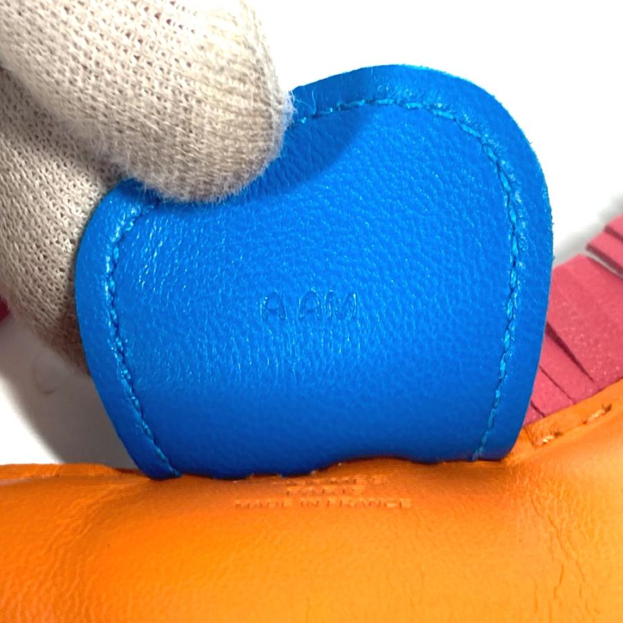 美品 HERMES エルメス ロデオGM キーホルダー バッグチャーム チャーム ブルー レディース【中古】 | HERMES | 09