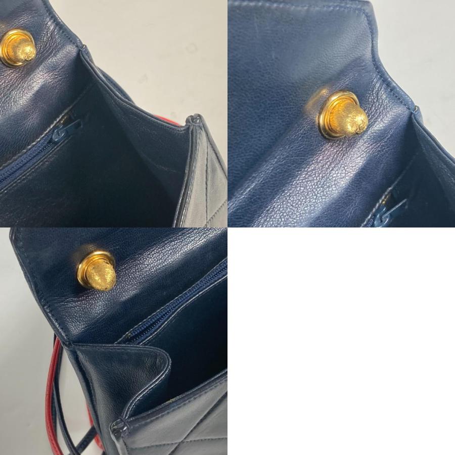 CHANEL シャネル マトラッセ ダイヤ ステッチ 6連 斜め掛け ポシェット  