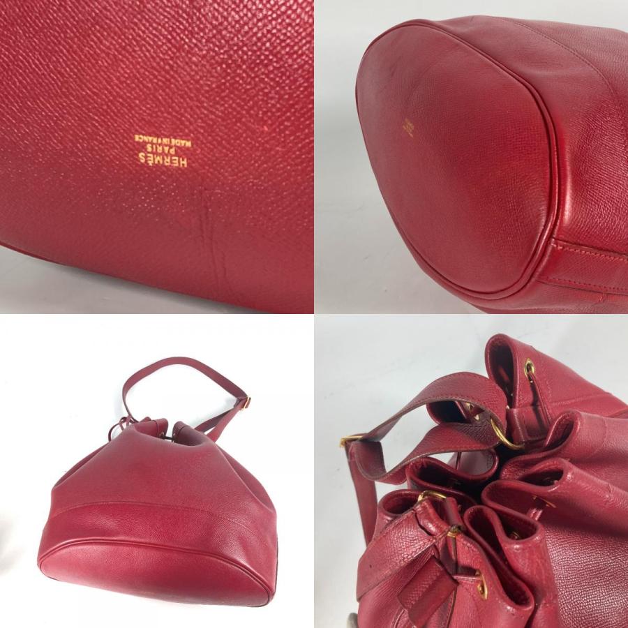 HERMES マーケットGM ショルダーバッグ カーフスキン ルージュアッシュ