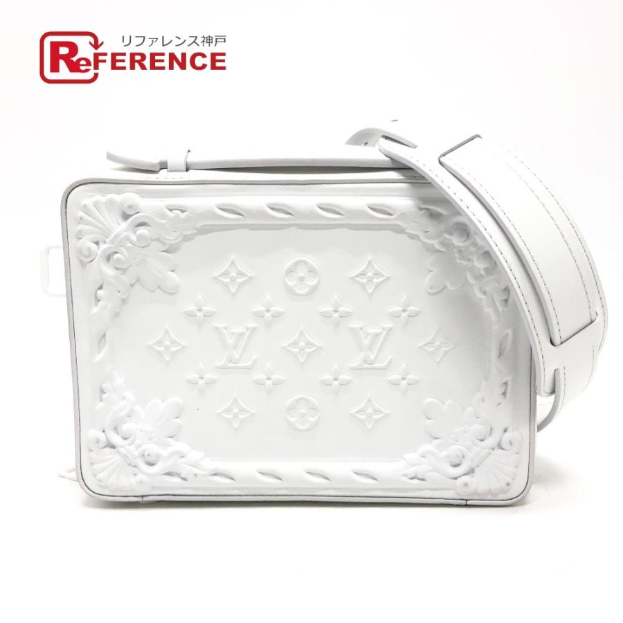 未使用 LOUIS VUITTON ルイヴィトン M21833 ソフトトランク 斜め掛け ボックスバッグ LVオーナメント  ショルダーバッグ ホワイト 【中古】 | LOUIS VUITTON