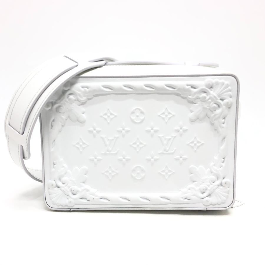 未使用 LOUIS VUITTON ルイヴィトン M21833 ソフトトランク 斜め掛け ボックスバッグ LVオーナメント  ショルダーバッグ ホワイト 【中古】 | LOUIS VUITTON | 01