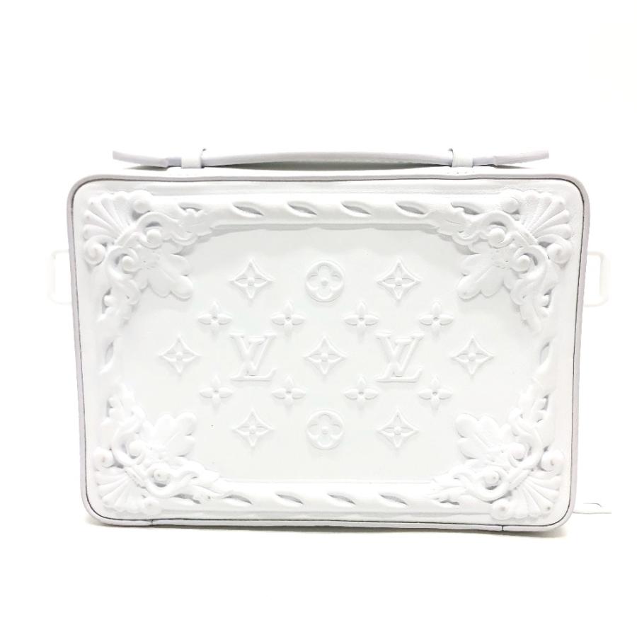 未使用 LOUIS VUITTON ルイヴィトン M21833 ソフトトランク 斜め掛け ボックスバッグ LVオーナメント  ショルダーバッグ ホワイト 【中古】 | LOUIS VUITTON | 02