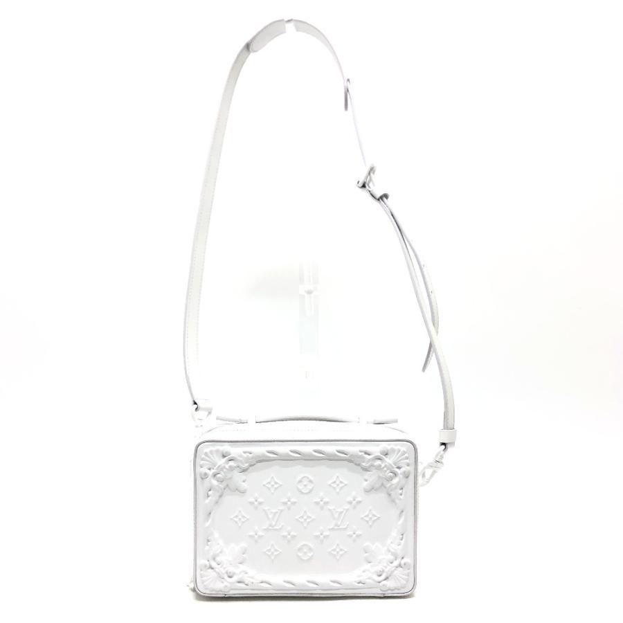 未使用 LOUIS VUITTON ルイヴィトン M21833 ソフトトランク 斜め掛け ボックスバッグ LVオーナメント  ショルダーバッグ ホワイト 【中古】 | LOUIS VUITTON | 07
