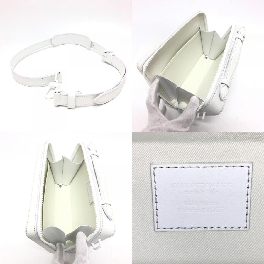 未使用 LOUIS VUITTON ルイヴィトン M21833 ソフトトランク 斜め掛け ボックスバッグ LVオーナメント  ショルダーバッグ ホワイト 【中古】 | LOUIS VUITTON | 08