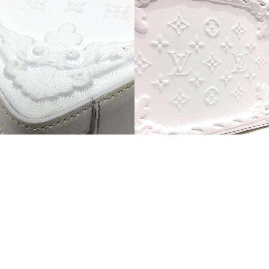 未使用 LOUIS VUITTON ルイヴィトン M21833 ソフトトランク 斜め掛け ボックスバッグ LVオーナメント  ショルダーバッグ ホワイト 【中古】 | LOUIS VUITTON | 09