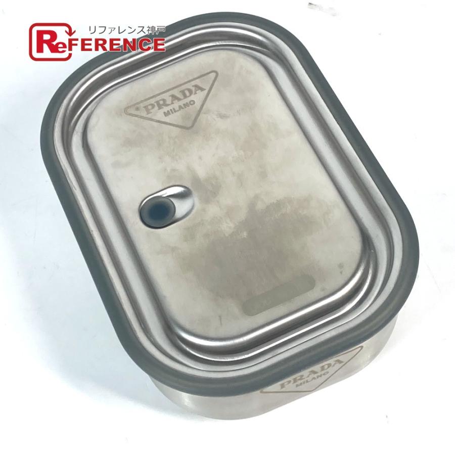 美品 PRADA プラダ ランチボックス サンドウィッチボックス インテリア 食器 お弁当箱 Black+Blumコラボ トライアングルロゴ 【中古】 | PRADA
