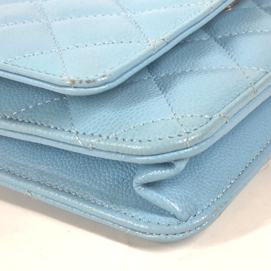 CHANEL シャネル AP0250 マトラッセ タイムレスクラシック チェーンウォレット カバン 長財布 ショルダーバッグ ライトブルー【中古】 | CHANEL | 04