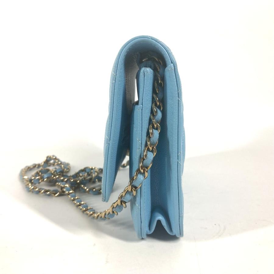 CHANEL シャネル AP0250 マトラッセ タイムレスクラシック チェーンウォレット カバン 長財布 ショルダーバッグ ライトブルー【中古】 | CHANEL | 06