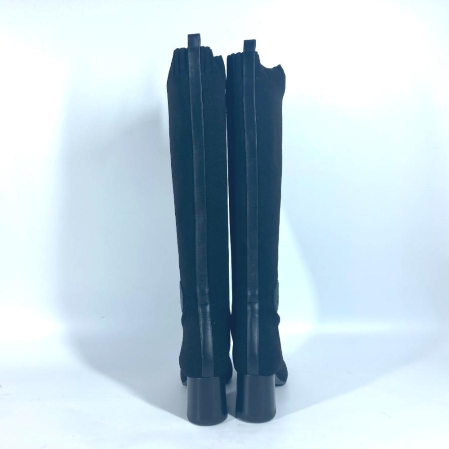 美品 HERMES エルメス   H222097Z  ブーツ 《フォンテーヌ》 60 靴 シューズ ロングブーツ ニットブーツ ブーツ ブラック【中古】 | HERMES | 02