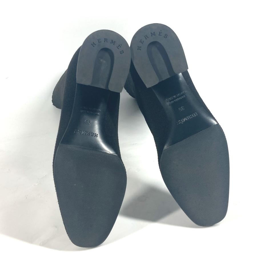 美品 HERMES エルメス   H222097Z  ブーツ 《フォンテーヌ》 60 靴 シューズ ロングブーツ ニットブーツ ブーツ ブラック【中古】 | HERMES | 03