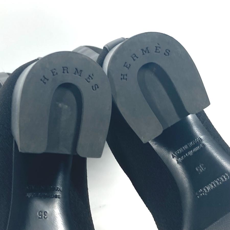 美品 HERMES エルメス   H222097Z  ブーツ 《フォンテーヌ》 60 靴 シューズ ロングブーツ ニットブーツ ブーツ ブラック【中古】 | HERMES | 04