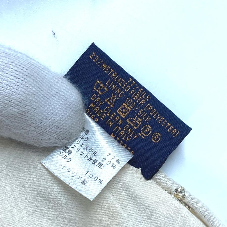 マカ45 美品 ルイヴィトン ベージュ ストール フリンジ付き タグなし