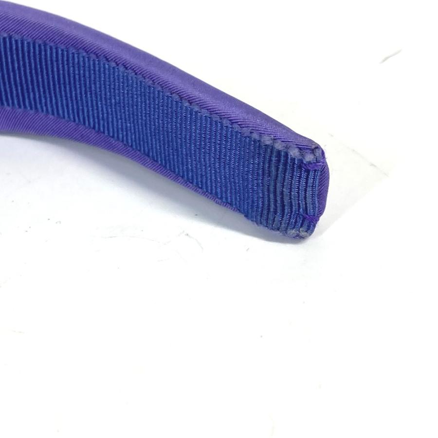 未使用 MIUMIU ミュウミュウ ロゴ ヘアバンド ヘッドバンド ヘアアクセサリー バイカラー カチューシャ パープル レディース【中古】 | miu miu | 05