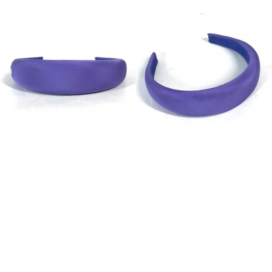 未使用 MIUMIU ミュウミュウ ロゴ ヘアバンド ヘッドバンド ヘアアクセサリー バイカラー カチューシャ パープル レディース【中古】 | miu miu | 09