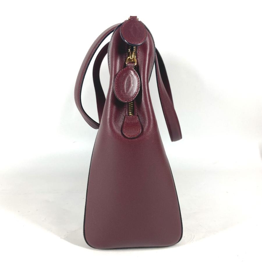 CARTIER カルティエ マストライン トートバッグ 肩掛け カバン ショルダーバッグ ワインレッド ユニセックス【中古】 | Cartier | 02