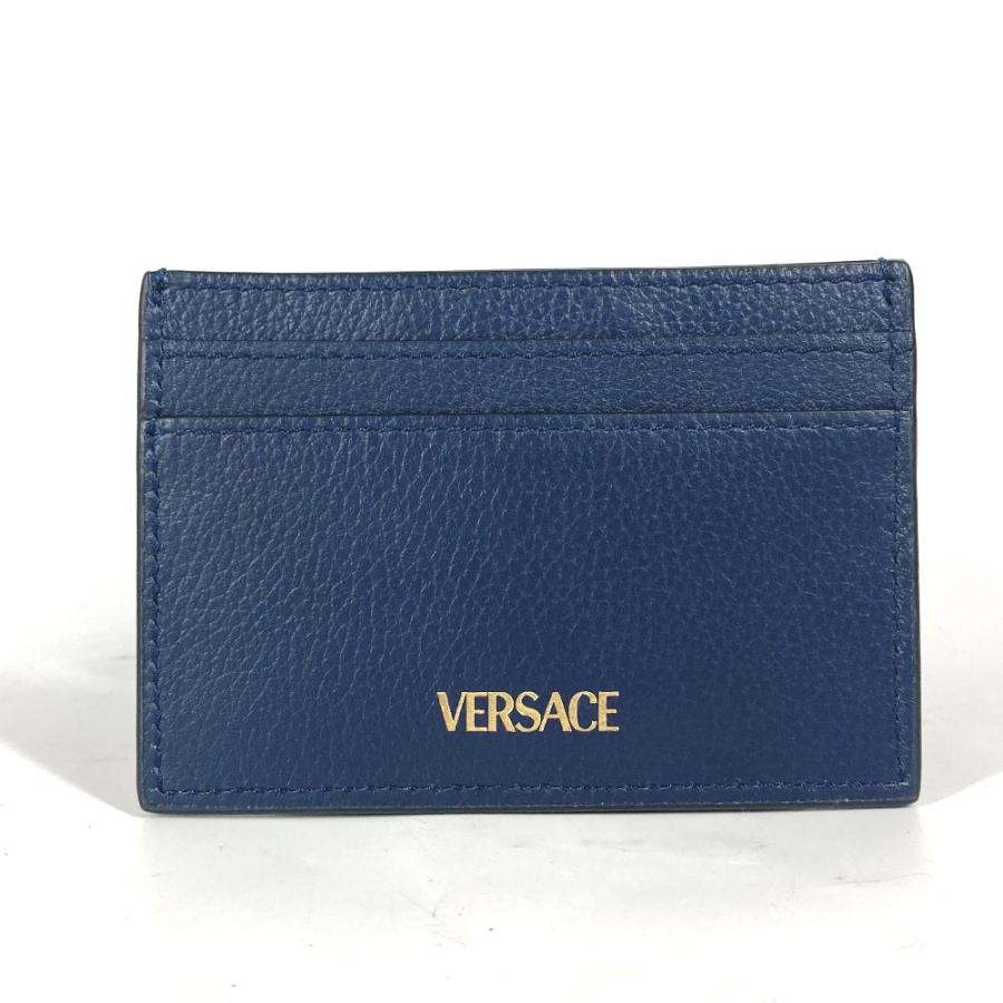 未使用 VERSACE ヴェルサーチ グレカ ロゴ 名刺入れ パスケース カード  