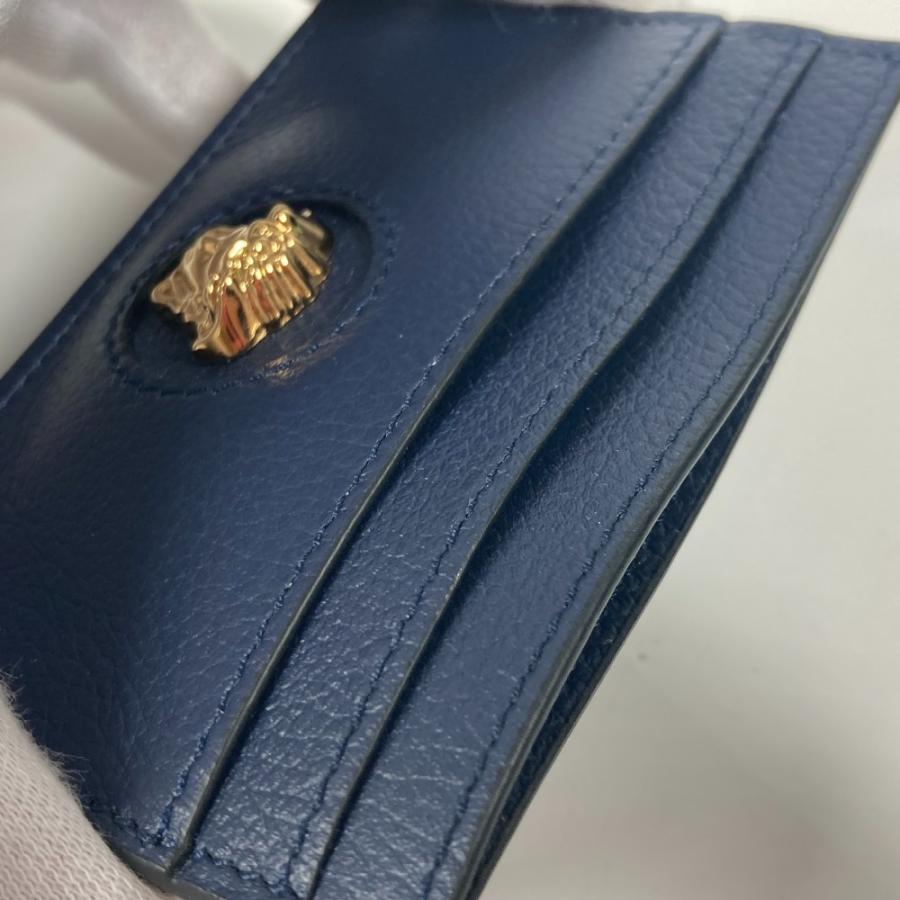 未使用 VERSACE ヴェルサーチ グレカ ロゴ 名刺入れ パスケース カード  