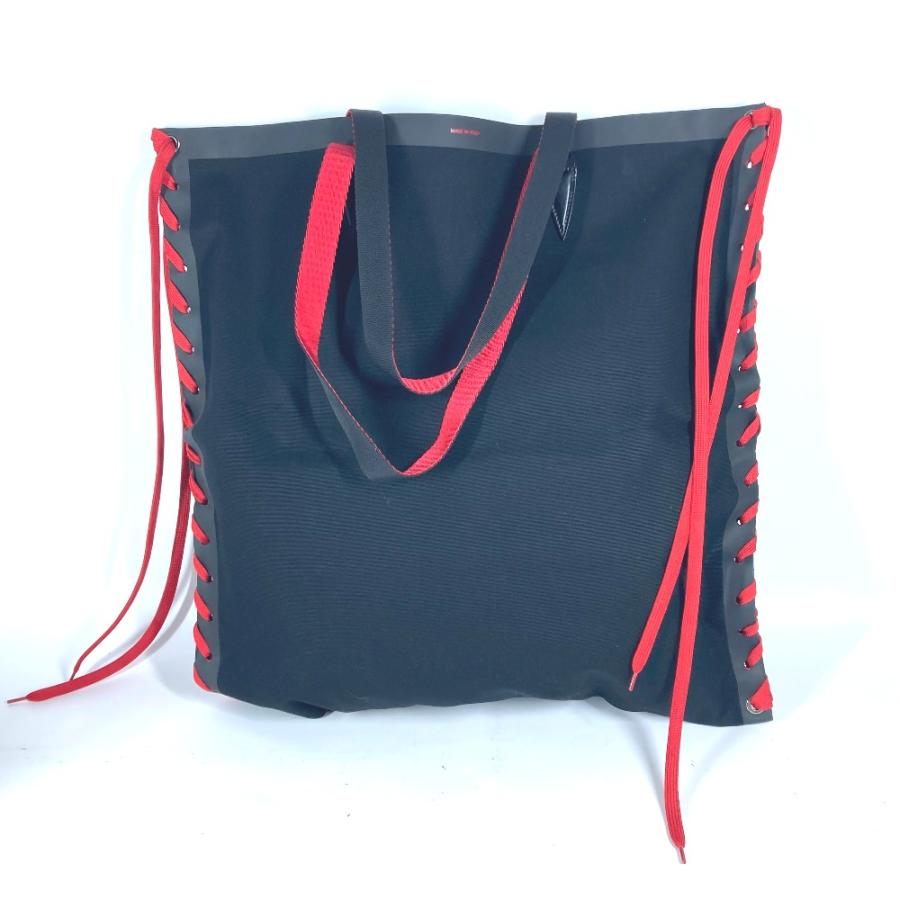 クリスチャンルブタン Christian Louboutin カバレース CABALACE 3195149 カバン トートバッグ  シューレース 縦型 バイカラー ショルダーバッグ キャンバス ブラック 未使用 Christian Louboutin（クリスチャンルブタン） 未使用 3195149