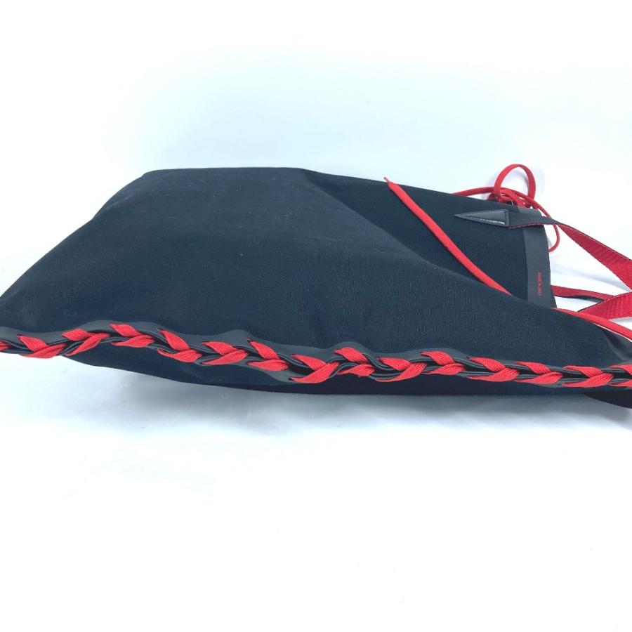 クリスチャンルブタン Christian Louboutin カバレース CABALACE 3195149 カバン トートバッグ  シューレース 縦型 バイカラー ショルダーバッグ キャンバス ブラック 未使用 Christian Louboutin（クリスチャンルブタン） 未使用 3195149