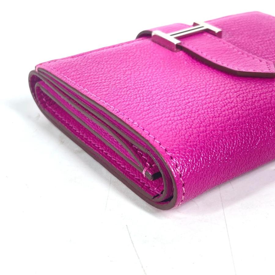 美品 HERMES エルメス ベアンコンパクトコンビネ コンパクトウォレット 3つ折り財布 マグノリア ピンク系パープル系 レディース【中古】 | HERMES | 04