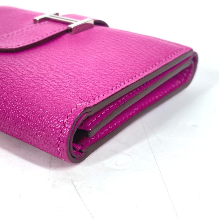 美品 HERMES エルメス ベアンコンパクトコンビネ コンパクトウォレット 3つ折り財布 マグノリア ピンク系パープル系 レディース【中古】 | HERMES | 05