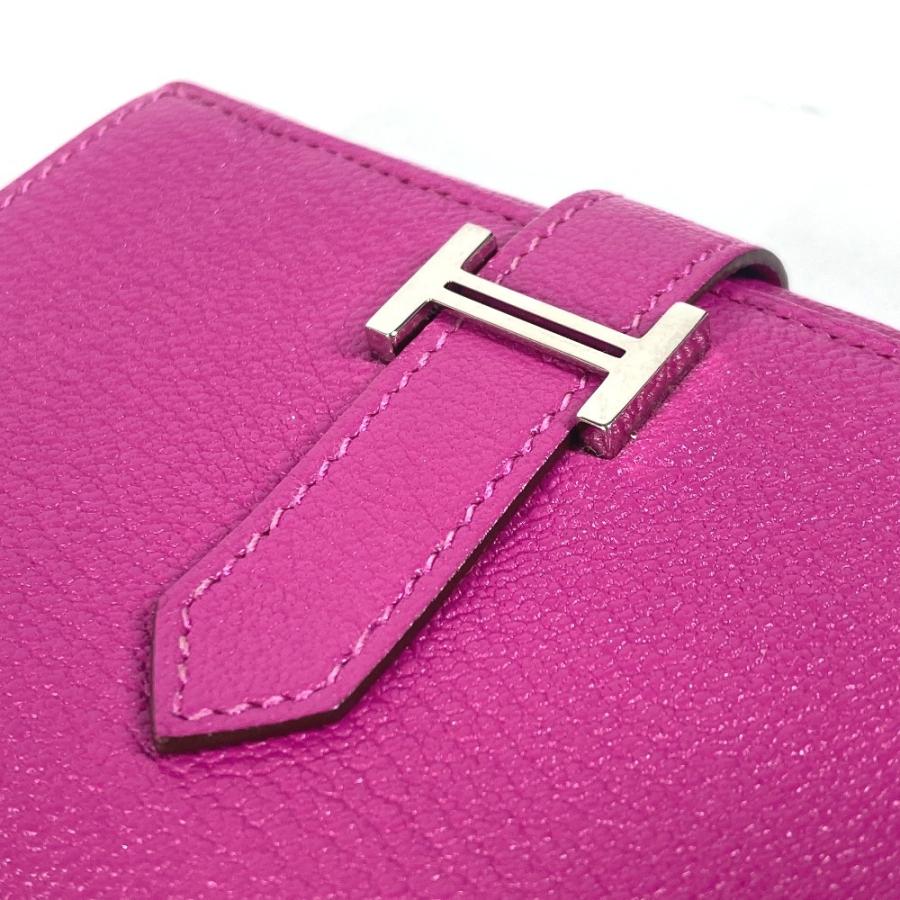 美品 HERMES エルメス ベアンコンパクトコンビネ コンパクトウォレット 3つ折り財布 マグノリア ピンク系パープル系 レディース【中古】 | HERMES | 06