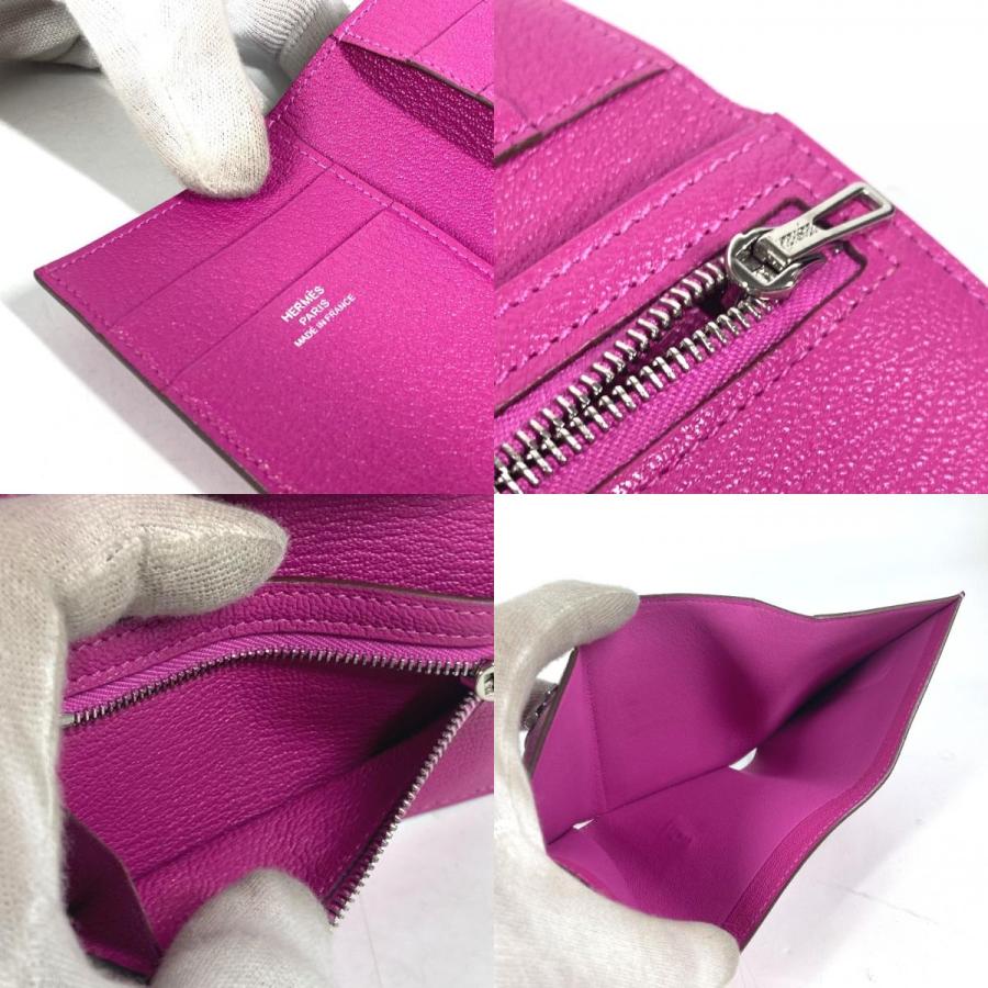 美品 HERMES エルメス ベアンコンパクトコンビネ コンパクトウォレット 3つ折り財布 マグノリア ピンク系パープル系 レディース【中古】 | HERMES | 08