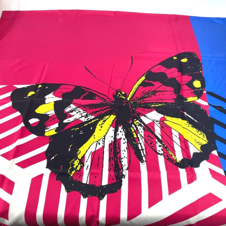 【美品】Christian Dior ミッツァ 蝶々とお花柄♪ 鮮やかに蝶が羽ばたく♪】Dior ミッツァ スカーフ (Dior/スカーフ