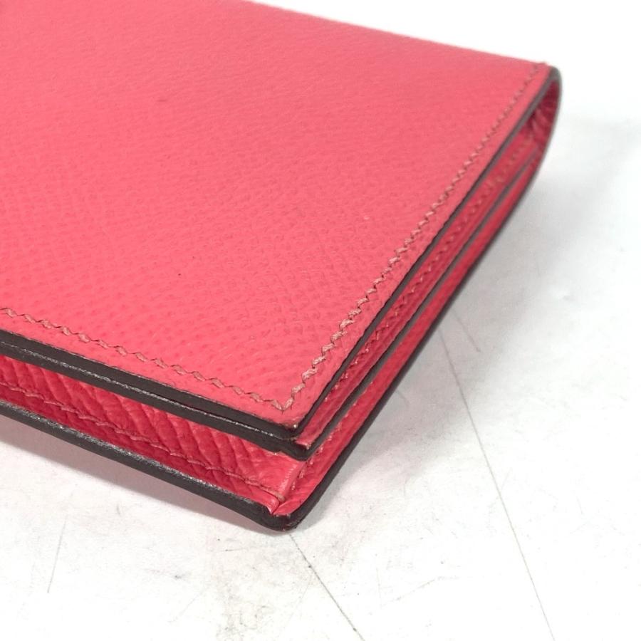 美品 HERMES エルメス ベアンスフレ 2つ折り ロングウォレット Hロゴ 長財布 ローズアザレ ピンク ユニセックス【中古】 | HERMES | 03