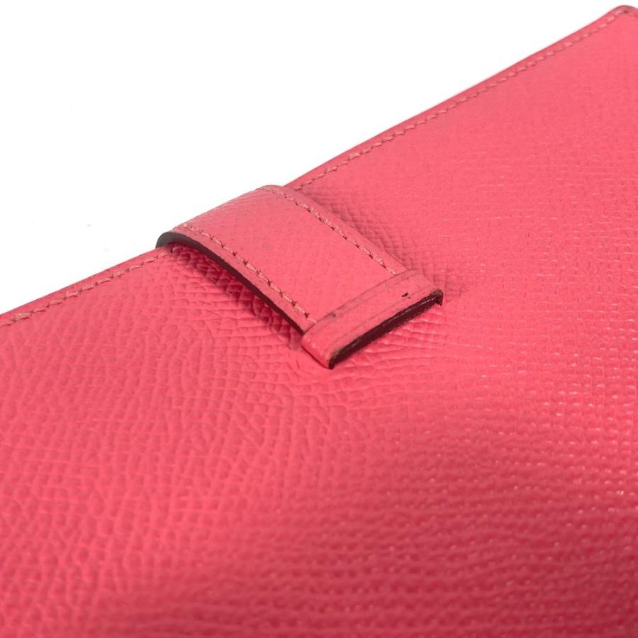 美品 HERMES エルメス ベアンスフレ 2つ折り ロングウォレット Hロゴ 長財布 ローズアザレ ピンク ユニセックス【中古】 | HERMES | 05