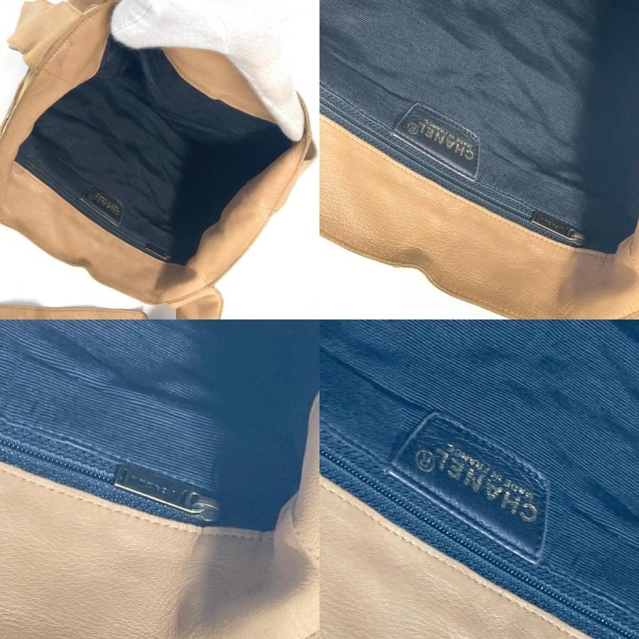 CHANEL シャネル チョコバー 肩掛け トートバッグ ヴィンテージ ショルダーバッグ ベージュ レディース【中古】 | CHANEL | 07