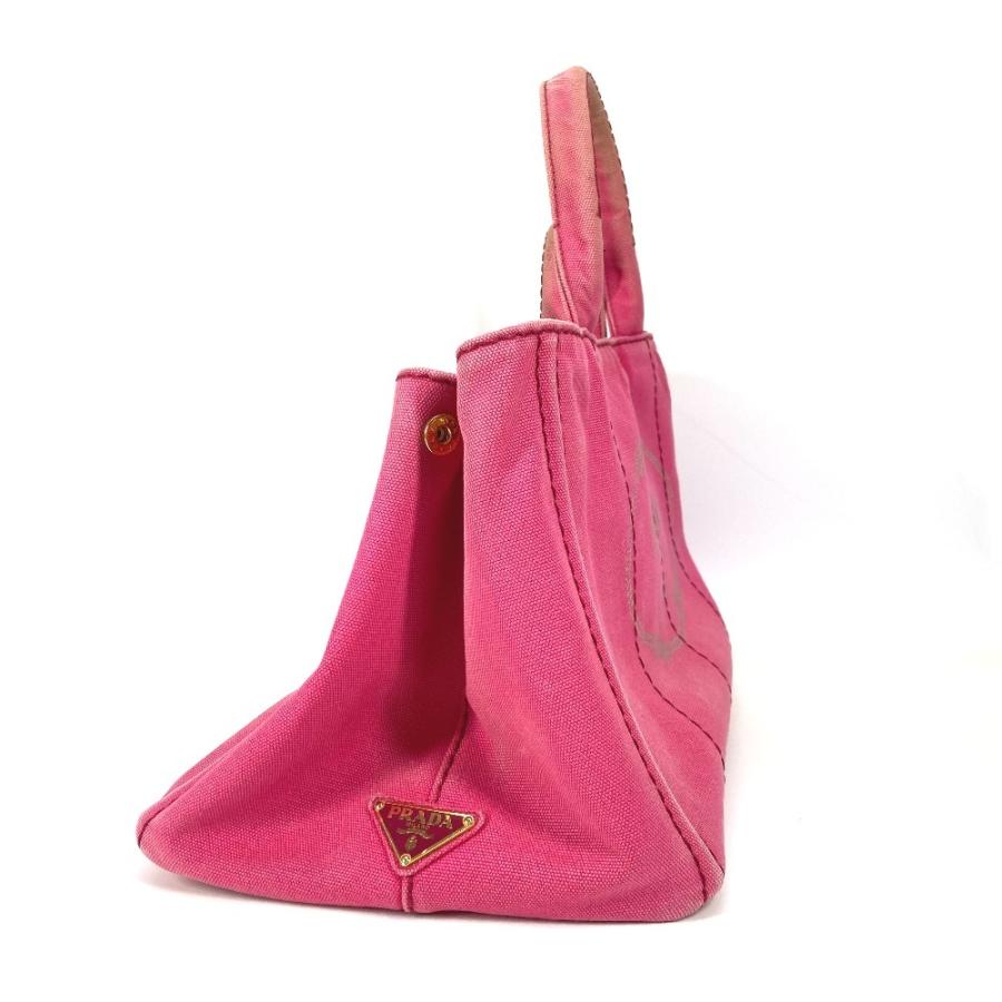 PRADA プラダ 1BG642 カナパ ロゴ M カバン ハンドバッグ トートバッグ ピンク レディース【中古】 | PRADA | 02