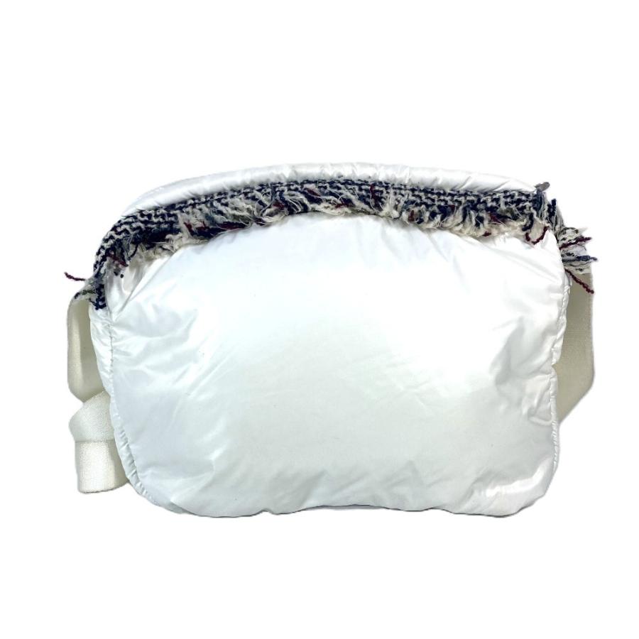CHANEL シャネル ココネージュ CC ココ ロゴ カバン 斜め掛け coconeige フリンジ ショルダーバッグ ホワイト レディース【中古】 | CHANEL | 01