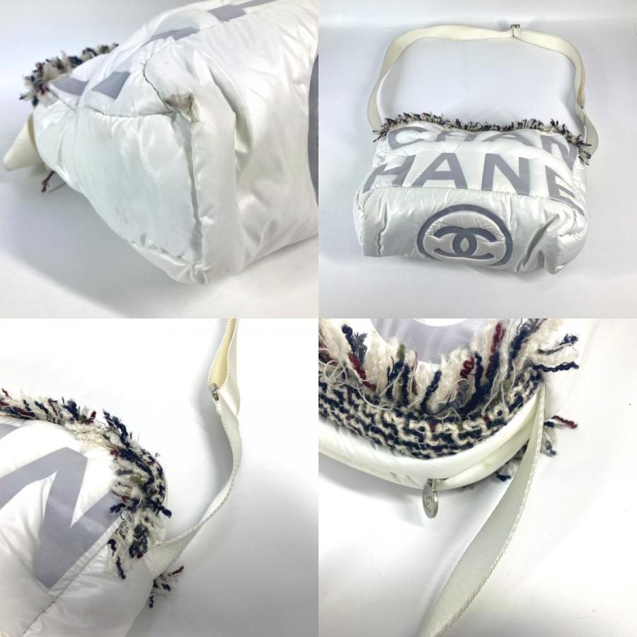 CHANEL シャネル ココネージュ CC ココ ロゴ カバン 斜め掛け coconeige フリンジ ショルダーバッグ ホワイト レディース【中古】 | CHANEL | 06