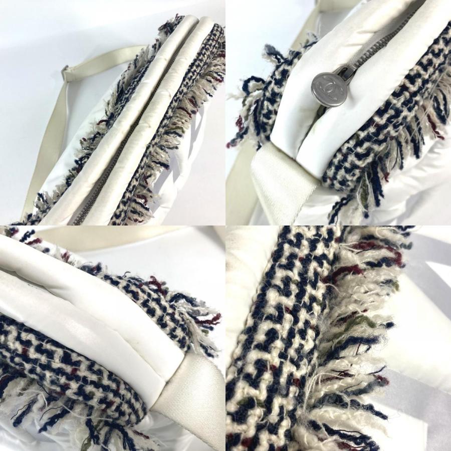CHANEL シャネル ココネージュ CC ココ ロゴ カバン 斜め掛け coconeige フリンジ ショルダーバッグ ホワイト レディース【中古】 | CHANEL | 07