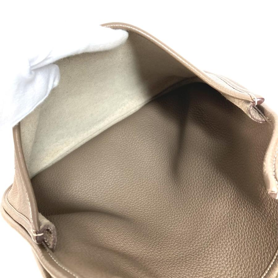 エルメス HERMES エブリン3 GM 斜め掛け カバン パンチングロゴ ショルダーバッグ エプソン Q□刻 ライム イエロー HERMES（エルメス） Hロゴ パンチング エブリン3 GM 斜め掛け 肩掛け